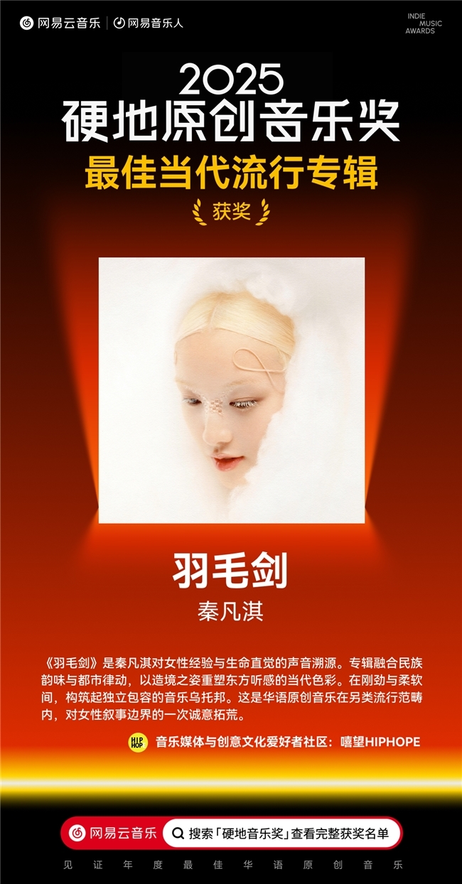 网易云音乐2025硬地原创音乐奖揭晓 沉默橙海尾巴JOYCE就以斯荣获年度新声 网易云音乐2025硬地原创音乐奖揭晓 沉默橙海尾巴JOYCE就以斯荣获年度新声